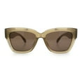 thumbnail image 5 of Womens Classic Understated Thick Horn Rim Designer Fashion Sunglasses Grey - Brown, 5 of 7
