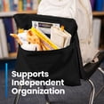 thumbnail image 4 of Seat Sack Student Chair Storage Pocket - 19", Single Pocket, Classroom Organizer for Student Desks, Durable Over-the-Chair Storage, Black, 10-Pack, 4 of 9