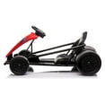 thumbnail image 2 of VOLTZ TOYS 24V Electric Drift Go Kart for Kids, Ride On Racing Car with Dual Motors, Safety Belt, 8 MPH Max Speed, Red, 2 of 9