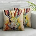 thumbnail image 3 of Nawypu  Cute Animal Rabbit Bunny Back Pillowcase Throw Pillow Covers Happy Easter Spring Season Decor Cushion Case (2ps Rabbit Back,”), 3 of 5