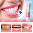 thumbnail image 1 of Pasta de dientes rosa y antimanchas, pasta de dientes blanqueadora para dientes y encías, 100 g, cepillos de dientes, 1 of 9