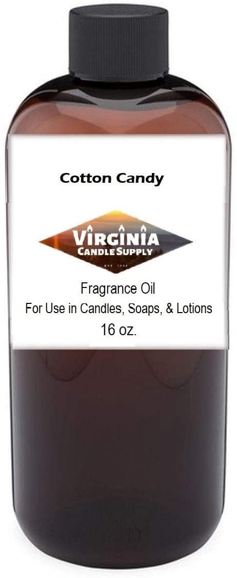 COTTON CANDY FRAGRANCE OIL -16 OZ/ 1 LB - FOR CANDLE & SOAP MAKING BY VIRGINIA  CANDLE SUPPLY - FREE S&H IN USA 