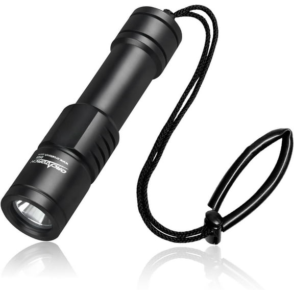 ORCATORCH D520 Scuba Dive Light 1000 Lumens Compact Diving Flashlight IP68 Waterproof Night Dive Torch Submarine Diving Lights with Rotary Switch for Underwater 150 Meters Deep Sea Diving (Black)