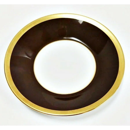 

Haviland Limoges Laque De Chine Gold Rim - Chocolat Flat Cup Saucer 5 7/8 D