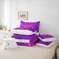 thumbnail image 5 of Manfei Winter Purple Xmas Tree Bedding Comforter Set 7 Pieces for Kids, Cartoon Glitter Snowflake Full Bedding Set, Western Winter Christmas Reversible Fitted Sheet Flat Sheet, Super Cozy Room Decor, 5 of 7