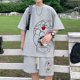 thumbnail image 3 of Conjunto deportivo informal de baloncesto americano, conjunto de moda para hombre, camiseta con estampado de gofres, pantalones cortos de manga corta para hombre, ropa para hombre, 3 of 5