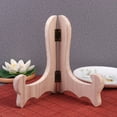 thumbnail image 4 of 4PCS Plate Tea Cake Display Stand Tea Biscuit Dish Easel Rack Desktop Display Holder para Home Party Shop - Tamaño L (color pino / color pino quemado / color paulownia / color paulownia quemado), 4 of 4