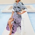 thumbnail image 4 of Crow flock Long Sleeved Shirt Dress beach dress summer dress woman trendy, 4 of 6