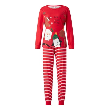 

Family Christmas Pjs Matching Sets Funny Xmas Pajamas Couples Cute Reindeer Print Sleepwear Holiday Nightwear