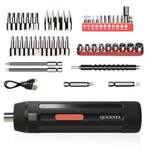 Automatic Electric Screwdriver Set | For Professional, Home Use With Rechargeable 2000 Mah Lithium Power I Portable Screw Machine Kit With 33 Bits, 360 Rpm, 4.2v Battery | Non-Slip Grip
