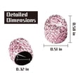 thumbnail image 2 of Tapones para válvulas JUSTTOP Crystal Rhinestone, paquete de 4 unidades, color rosa, 2 of 4