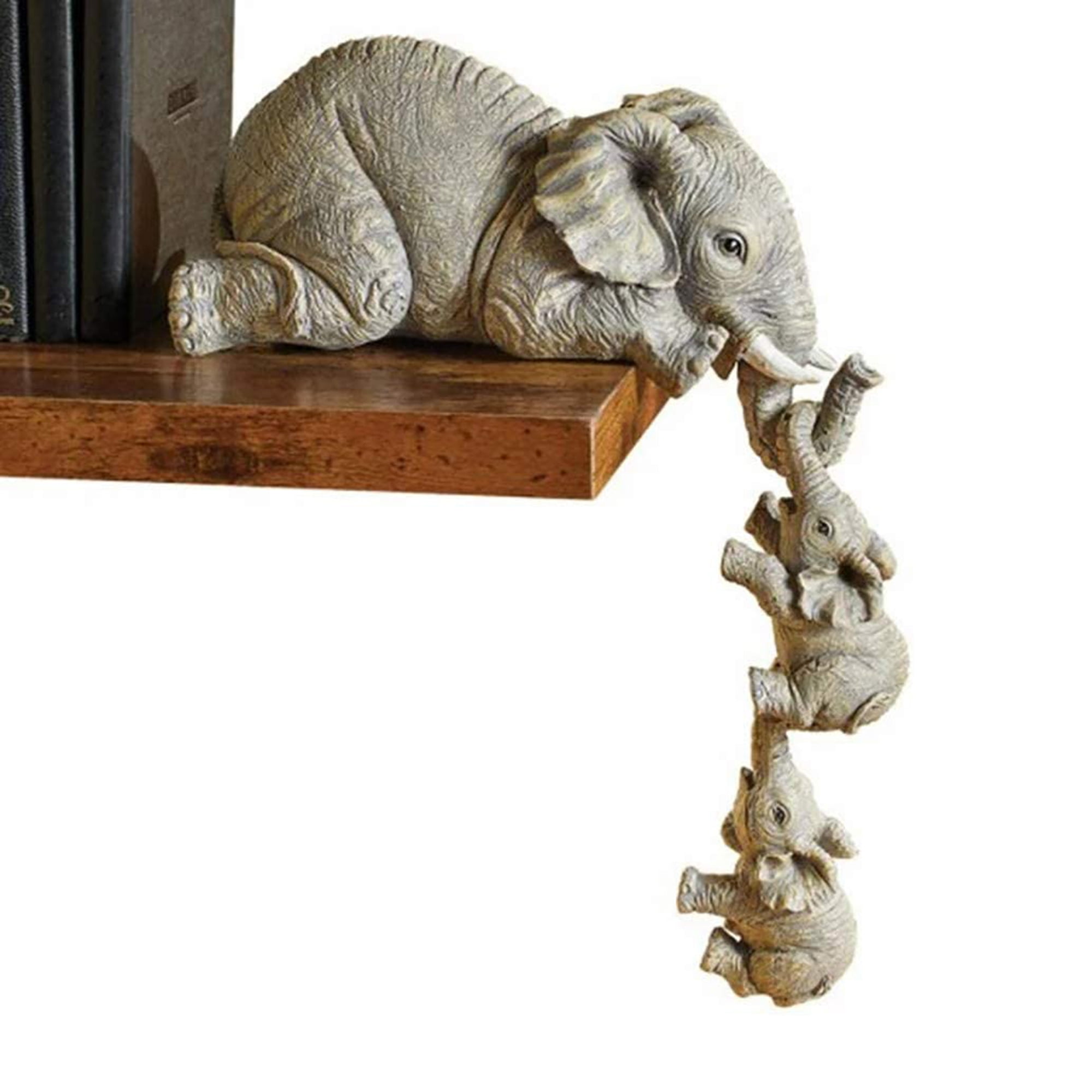 2.5 Inch Stone Carving Elephant Sculpture Wealth Animal Figurine Home Decor Gift 