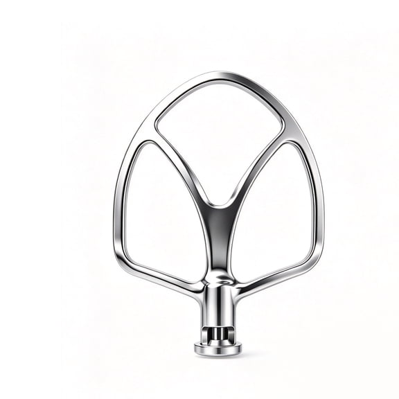 Stainless Steel Flat Beater Compatible with KitchenAid 5-6 Qt Bowl-Lift Stand Mixer, Fits KV25G, KP26M1X, KSM6573, Professional 600, No Coating, Dishwasher Safe