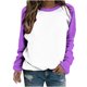thumbnail image 2 of Liquidación de ICHUANYI, camiseta de manga raglán para mujer, cuello redondo suelto de color, jersey de manga larga, camiseta de manga larga con cuello redondo/camisa ICHUANYI WER202308170542, 2 of 7