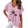thumbnail image 2 of Summer Savings Clearance! Women's Short Sleeve Tops Casual Womens T Shirts Casual Plus Size Printed Tops for Women Dressy Plus Size T Shirts for Women Loose Fit, 2 of 4