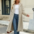 thumbnail image 2 of Womens Coats Winter Clearance MIUOWANP Women's Long Sleeved Lapel Plush Jacket Beige XXL, 2 of 5