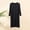 Black, variant on Men Solid Color Oversized Crew Neck Long Sleeve Knee-Length Nightgown, Soft Flowy Relax Fit Comfortable Full Cut Casual Home Sleep Loungewear Robe Multicolor L