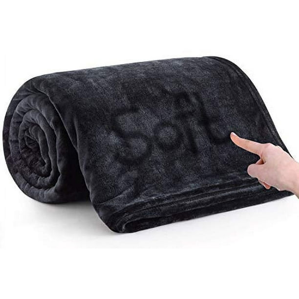 MOONLIgHT20015 Fleece Blanket Twin Size Super Soft Fuzzy Black Throw Blanket for couch and Sofa Lightweight Luxury 400 gSM Microfiber Fluffy Bed Blankets and Throws 60 x 80 Inches Twin Walmart