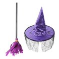 thumbnail image 1 of Decoración de Halloween Decoraciones de Halloween Sombrero de Halloween Accesorios de decoración de mago de bruja Sombrero puntiagudo no tejido Atmósfera Vestir bruja(Buy 2 Get 1 Free), 1 of 7
