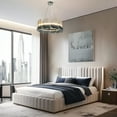 thumbnail image 4 of LNC Modern 1-Light LED Drum Chandelier Art Coastal for Dining Living Room - Dia. 28.5" x H 12", 4 of 5