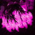 thumbnail image 1 of Luces de cadena de fantasmas de Halloween para exteriores con energía solar, 21.3 pies 30 LED, 8 modos para fiestas en interiores, 1 of 5