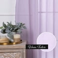 thumbnail image 3 of Quality Home Set of 2 Linen-Textured Semi-Sheer Curtain Panels – Rod Pocket Faux Linen Window Treatment for Living Room, Dining Room, Bedroom (Lavender, 52" W x 84 " L), 3 of 5