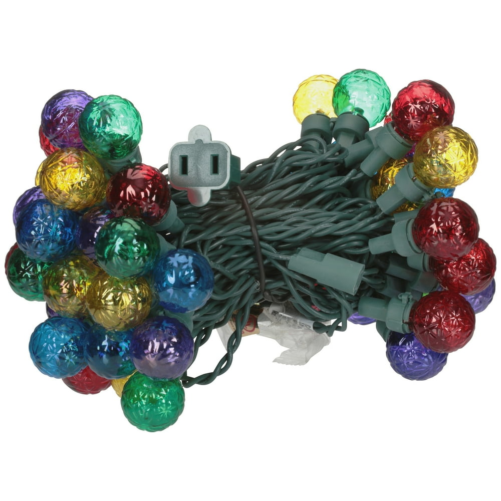 Holiday Time MultiColor LED Glass G25 Lights 50 ct Box