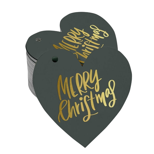 Inkdotpot Étiquette de Noël en Feuille d'Or Véritable 100 Pcs