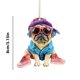 thumbnail image 3 of Fiudx Colgante de Perro Acrílico, Adorno Plano para Árbol de Navidad, Adorno Navideño Único, Idea de Regalo Versátil, Decoración para Amantes de Las Mascotas, Fácil de Colgar, Ideal para Árboles y Co, 3 of 5