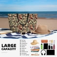 thumbnail image 3 of Yiaed Skulls1 Print Large Capacity Beach Travel Bag - Waterproof Zipper Vacation Tote for Sandproof Storage, and Camping, 3 of 5