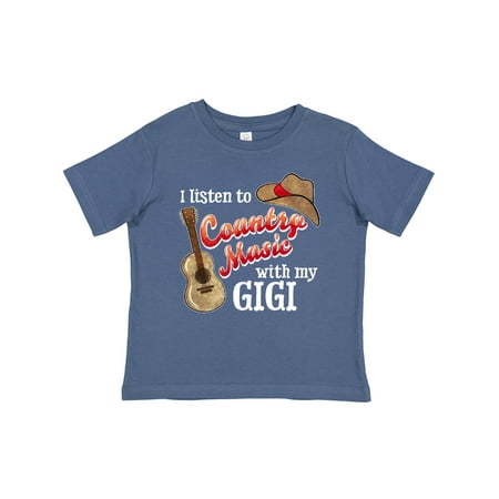 

Inktastic I Listen to Country Music with My Gigi Guitar and Hat Gift Baby Boy or Baby Girl T-Shirt