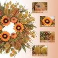 thumbnail image 4 of Christmas gift front door autumn wreath 24 inch sunflower wreath, porch farmhouse outdoor indoor hanging decoration, 4 of 4
