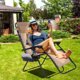 thumbnail image 5 of Tumbona Plegable Jardin, Incluye Soporte para Bebidas, Almohada, Respaldo y Reposabrazos Ajustables, Tumbona Ergonómica y Transpirable para el Almuerzo, Beige esquí esquí Gafas de esquí, 5 of 5