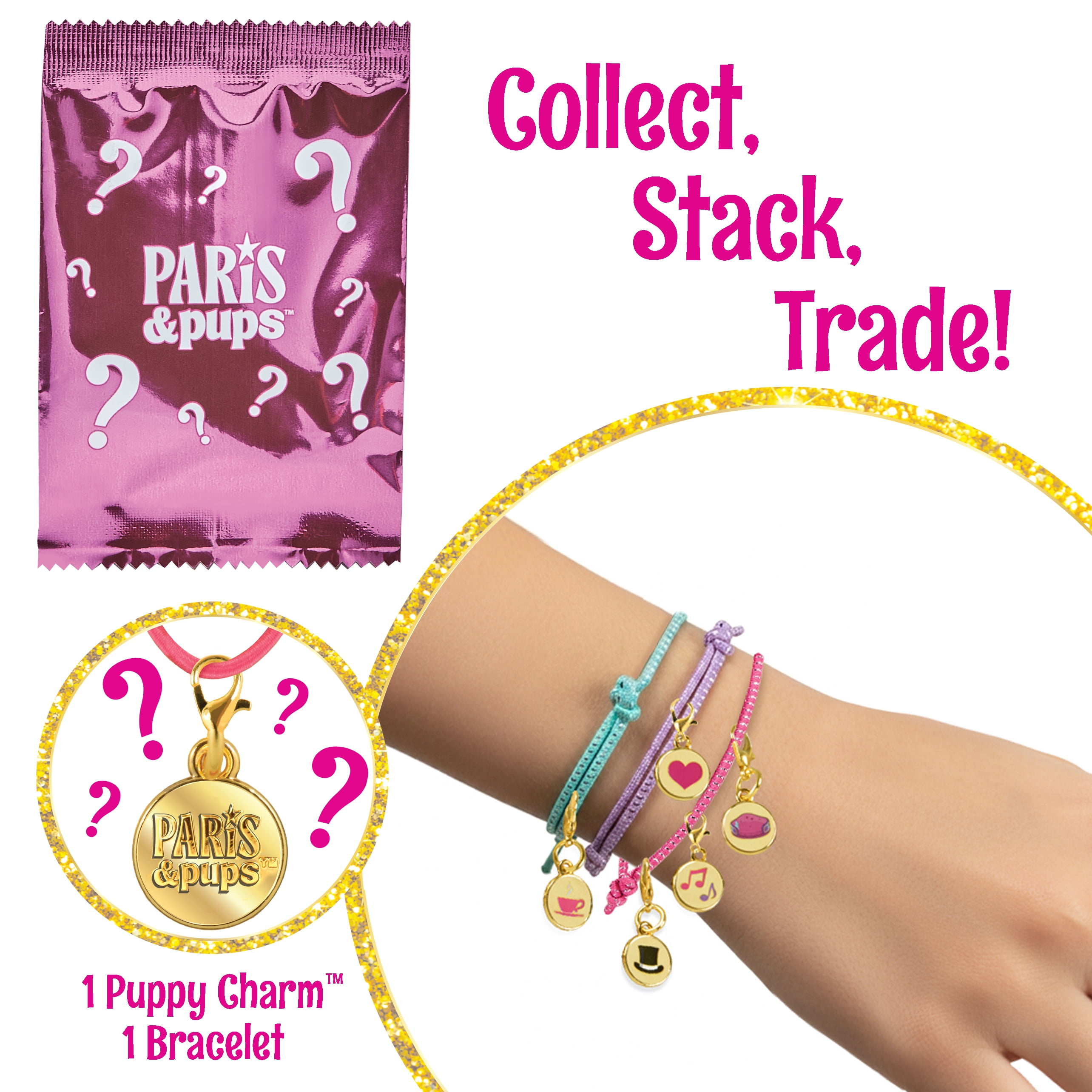 Paris & Pups Paris Star DJ Deck Interactive Music Mixer Toy with Lights, Sound Effects, Mystery Charm Bracelet & Collectible Charm, Kids Toys for Ages 5+ Playmates Toys