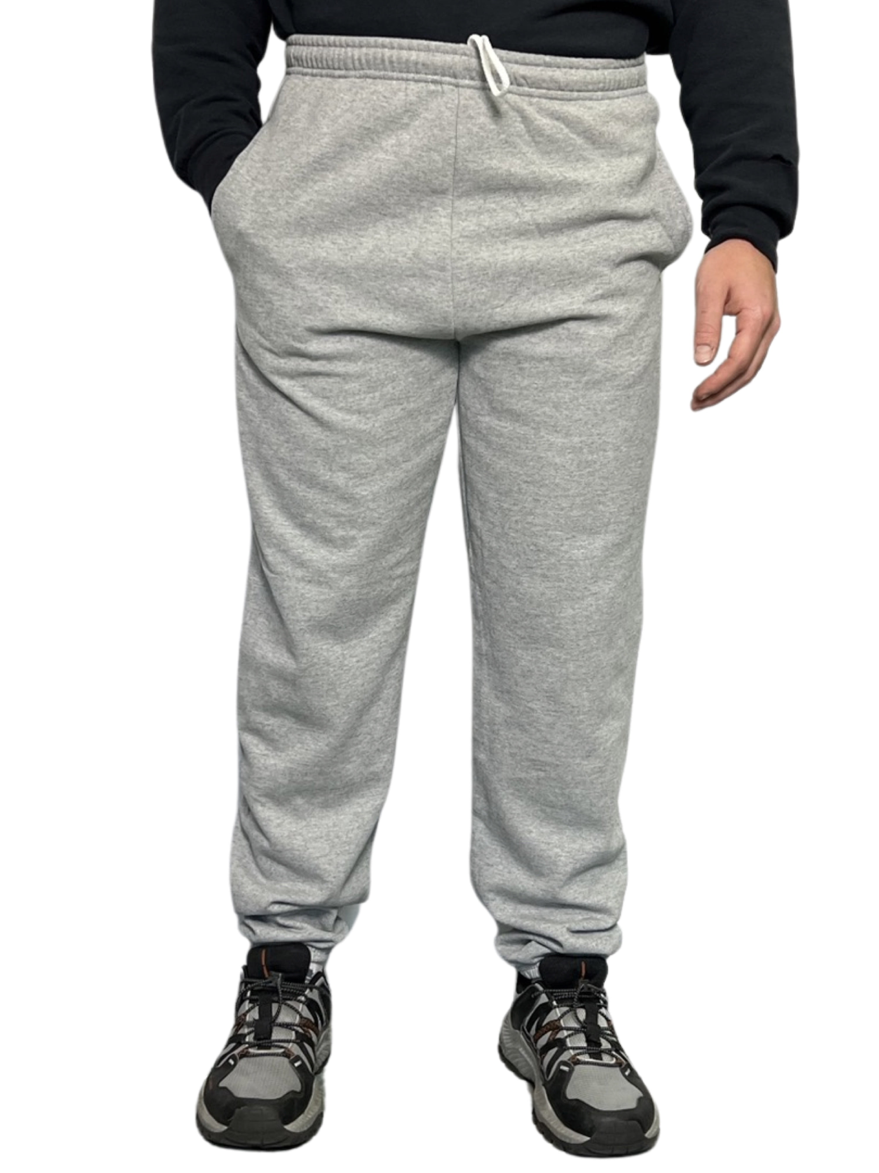 Fruit of The Loom Men s Fleece Sweatpants Joggers Relaxed Fit 2 Pockets Sizes M 4XL Charcoal IR Walmart