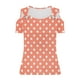 thumbnail image 5 of mfyjkho Tops De Tallas Grandes, Camiseta Holgada De Manga Corta Con Cuello En V Y Estampado Sin Posicionamiento Para Mujer Tops Y Blusas Para Mujer L, 5 of 6