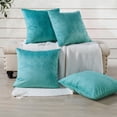 thumbnail image 3 of Home Soft Things Ikat Velvet 4 Piece Throw Pillow Cover Set - Storm Blue - 20" x 20", 3 of 8