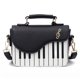thumbnail image 2 of Bolso pequeño cuadrado con bordado en contraste de colores a la moda, bolso de mano pequeño con notas de piano y personalidad dulce para mujer, 2 of 4
