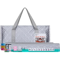 C&H Solutions American Mahjong Set,Mahjong Tiles Set,Silver PU Carrying Bag,166 Premium Tiles,4 All-in-One Rack/Pushers,Western Mahjong with English Manual(Ma Jong,Mah-Jongg, Majiang) Mah Jong.