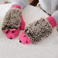 thumbnail image 1 of Cartoon Hedgehog Wool Double Layer Thermal Insulation with Finger Weave Gloves, 1 of 7