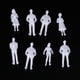 thumbnail image 2 of 10 piezas Mini figuras de personas blancas modelos realistas decoración de caja de arena de bricolaje adorno de hombre pequeño para casa de muñecas de paisaje en miniatura (1: 75 27 mm), 2 of 6