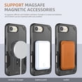 thumbnail image 2 of Allytechgroup Rugged Back Case for iPhone 16e, Compatible with MagSafe Full Body Protection Soft TPU Bumper Shockproof Anti-Scratch Magnetic Case with Kickstand for iPhone 16e, Black, 2 of 7