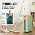 thumbnail image 2 of TOPCHANCES Flat Mop System, Mop and Bucket with Wringer Set, Flat Squeeze Mop with 2pcs Microfiber Pads (Green), 2 of 11