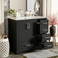 thumbnail image 5 of Harper & Bright Designs 36" Bathroom Vanity Sink Combo with Storage , Bathroom Storage Cabinet with Soft Close Doors and Drawers, Black, 5 of 16