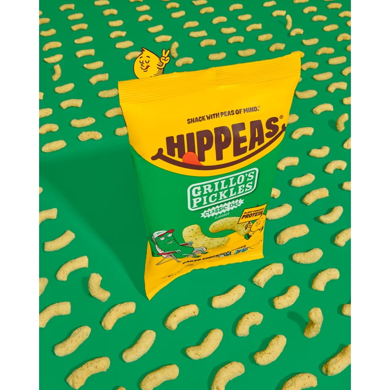 HIPPEAS Chickpea Puffs, Grillo's Dill Pickle, Gluten Free, Dairy