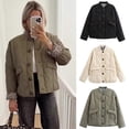 thumbnail image 2 of Abrigo de algodón acolchado informal de moda urbana para otoño e invierno para mujer, diseño acolchado, cálido, cómodo, largo regular, 50 cm., 2 of 5