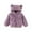Purple, variant on Coerni Girl's Kids Hooded Jackets Fleece Lined Sweatshirt Cute Bear Ears Fuzzy Hoodie Zip Up Teddy Coat Toddler Winter Jacket
