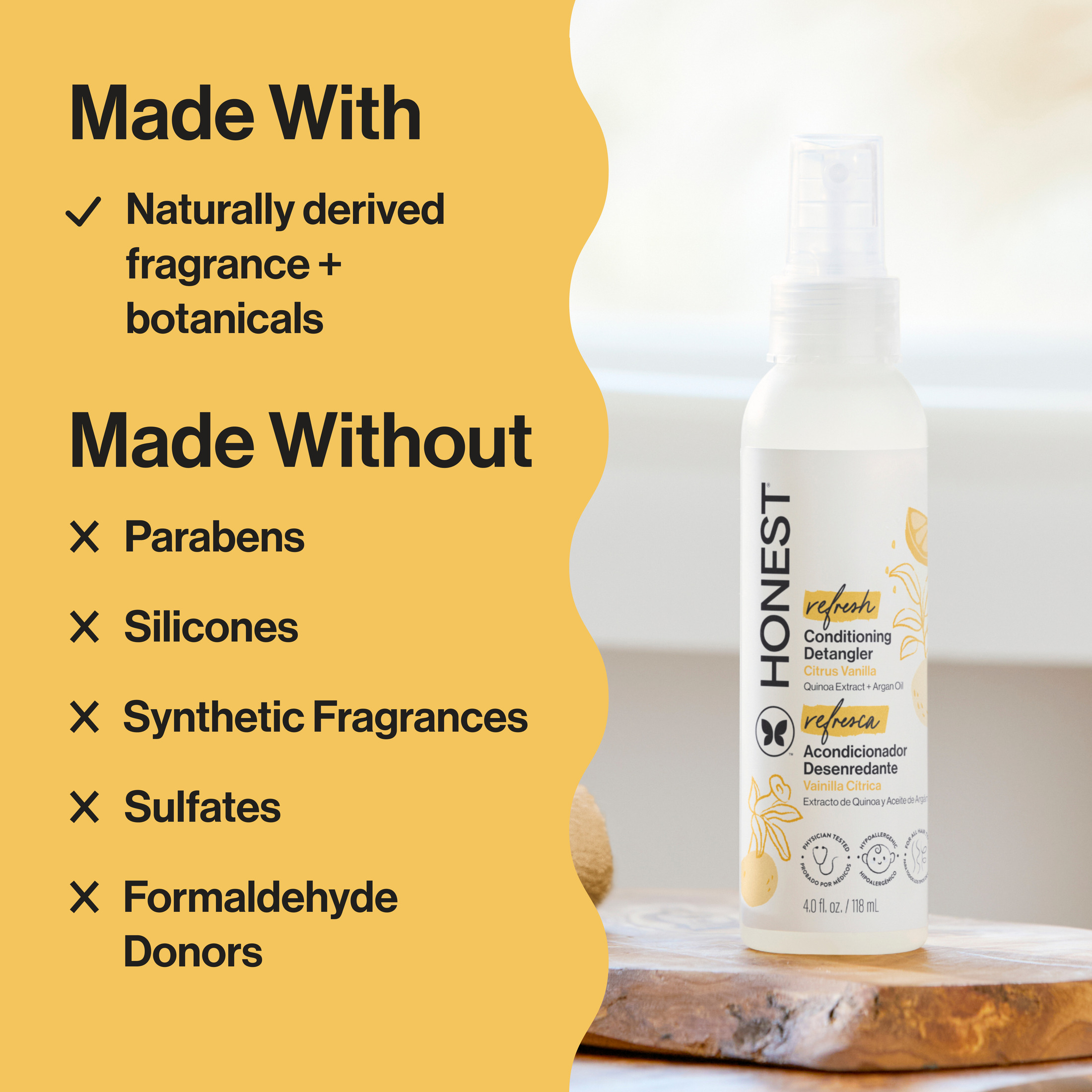 Honest Company Citrus Vanilla Refresh Detangler, 4 oz photo 4