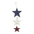 thumbnail image 2 of VHC Brands Patriotic RWB Triple Hanging Stars Ornament 13.75x6, Independence Day Decor, Star Design, MDF Ornament, Star Shape, Americana, Faded Blue, 2 of 6
