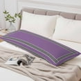 thumbnail image 4 of Purple Body Pillow Cover, Pillowcase Protectors with Zipper, Breathable Decorative Throw Pillow Case Cover, Black Modern Geometric Abstract Art Aesthetics Pillow Shams for Couch Sofa 20x60Inch, 4 of 8